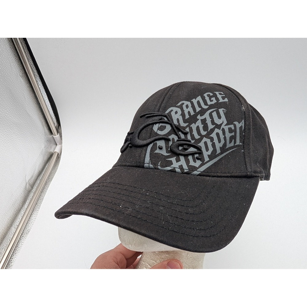 Orange County Choppers Hat Mens Black Bio-Domes Headgear A-Flex Cap 2006 OCC